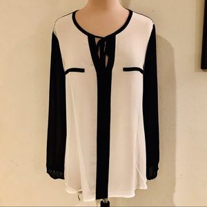 a.n.a. SHEER long sleeved blouse